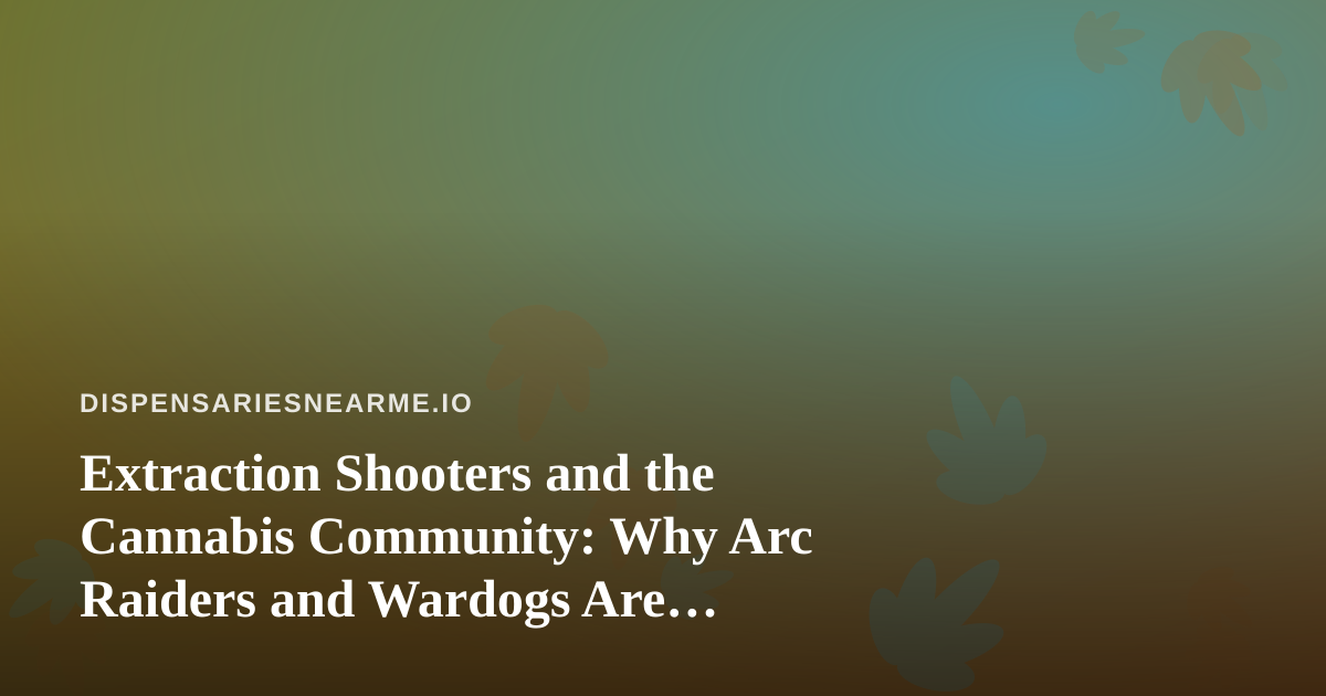 Extraction Shooters and the Cannabis Community: Why Arc Raiders and Wardogs Are Perfect Companion Content